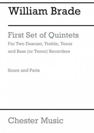 Brade: First Set Of Quintets (Score and Parts) Chamber Group, Tenor Instrumental Work