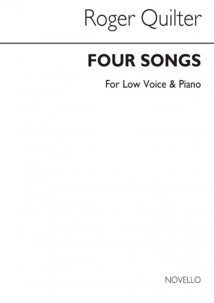 Roger Quilter, Four Songs Of Mirza Schaffy (Low Voice) Low Voice and Piano Buch