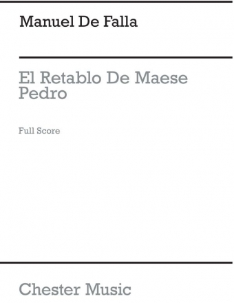 De Falla: El Retablo De Maese Pedro (Full Score) Orchestra Score