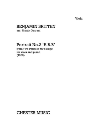 Benjamin Britten: Portrait No.2 'E.B.B' (Viola/Piano) Viola, Piano Accompaniment Instrumental Work