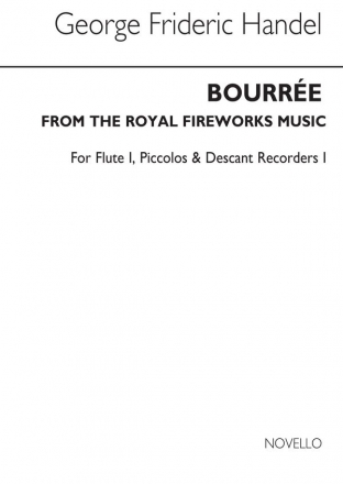 Georg Friedrich Hndel, Bourree From The Fireworks Music (Flt/Des Rec  Flute Piccolo Recorder Buch