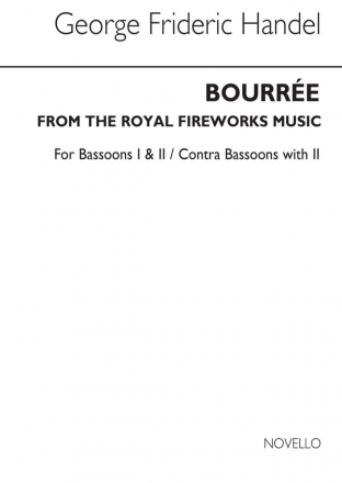 Georg Friedrich Hndel, Bourree From The Fireworks Music (Bsn) Fagott Buch