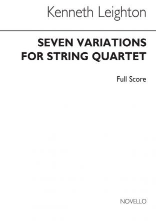 Kenneth Leighton, Seven Variations For String Quartet Op.43 Streichquartett Partitur