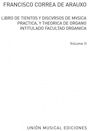 Francisco Correa de Arauxo, Libro De Tientos Vol.2 Klavier Buch