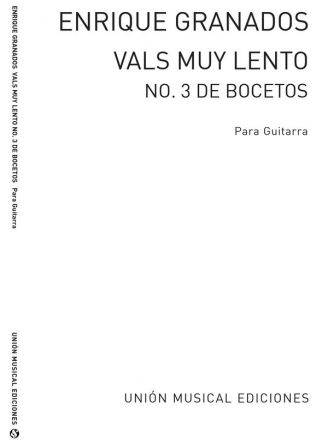 Vals Muy Lento No 3 De Bocetosfor Guitar Gitarre Buch