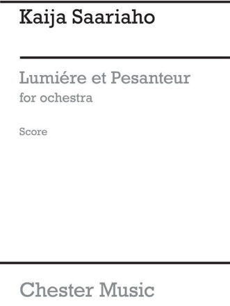 Kaija Saariaho: Lumire et Pesanteur Orchestra Score