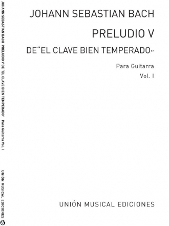 Preludio No.5 Clave Bien Temperado Volume 1 Gitarre Buch