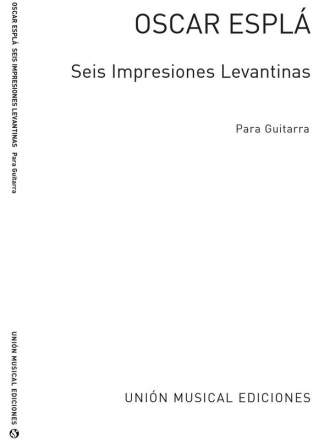 Oscar Espla, Impresiones Levantinas Gitarre Buch