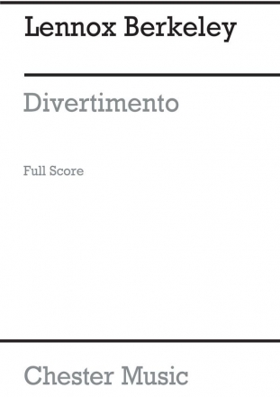 Lennox Berkeley: Divertimento In B Flat For Orchestra Op.18 (Score) Orchestra Score