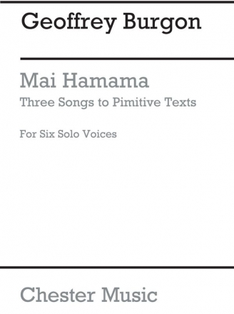 Burgon: Mai Hamama SATB Vocal Score