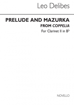 Lo Delibes, Prelude & Mazurka (Cobb) Clt 2 Clarinet Buch