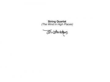 The Wind in High Places for string quartet score and parts