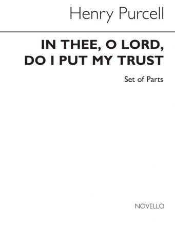 Henry Purcell, In Thee O Lord Do I Put My Trust SATB Ensemble Buch