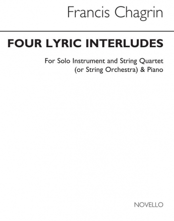 Francis Chagrin, Four Lyric Interludes (Parts) Flute and String Instruments Buch