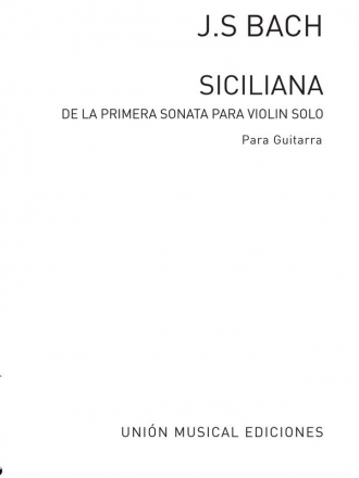 Siciliana De La Sonata I Para Violin Gitarre Buch