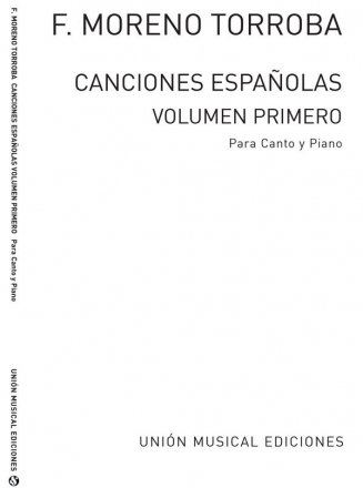 Canciones Espanolas Volume 1 for Voice And Piano Vocal Buch