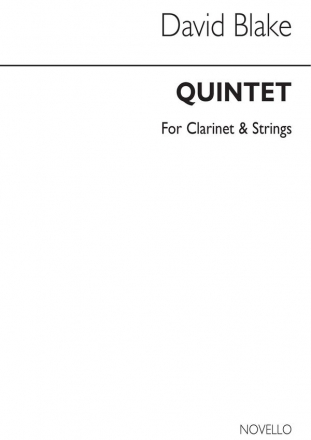 David Blake, Quintet For Clarinet & Strings Clarinet String Instruments Buch