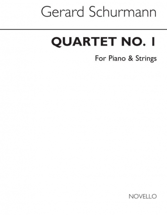 Gerard Schurmann, Quartet For Piano And Strings String Ensemble and Piano Partitur + Stimmen