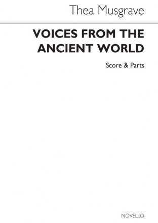 Thea Musgrave, Voices From The Ancient World 3 Flute and Percussion Partitur + Stimmen