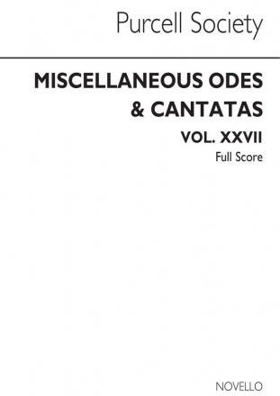 Henry Purcell, Purcell Society Volume 27 - Miscellaneous Odes Voice Violin Viola Cello Harpsichord Accompaniment Buch