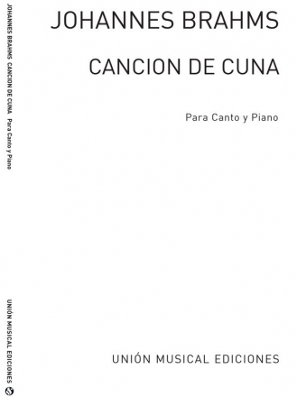 Cancion De Cuna (Wiegenlied) for Voice and Piano Vocal and Piano Partitur