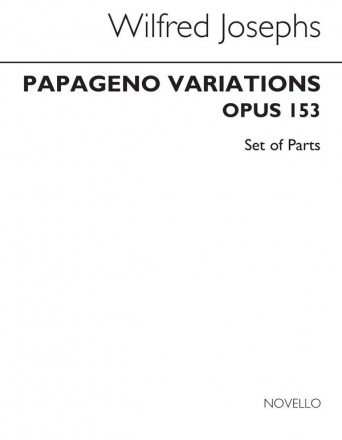 Wilfred Josephs, Papageno Variations Op.153 (Bass Clarienet Parts) Chamber Group Ensemble Wind Ensemble Buch