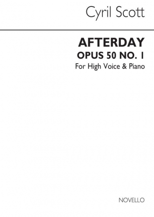 Cyril Scott, Afterday Op50 No.1-high Voice/Piano (Key-c) High Voice and Piano Buch