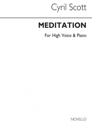 Cyril Scott, Meditation-high Voice/Piano (Key-c) High Voice and Piano Buch