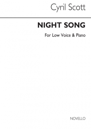 Cyril Scott, Night Song-low Voice/Piano (Key-d Flat) Low Voice and Piano Buch