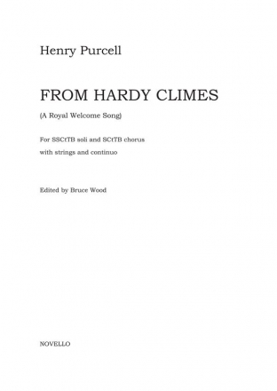 Henry Purcell, From Hardy Climes (A Royal Welcome Song) Viola, Violin and Harpsichord Accompaniment Stimme