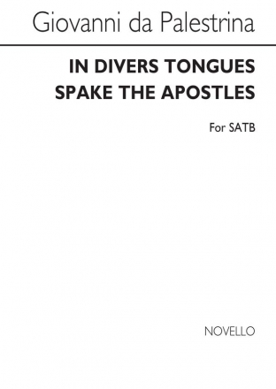 Giovanni Palestrina, In Divers Tongues Spake The Apostles SATB Chorpartitur