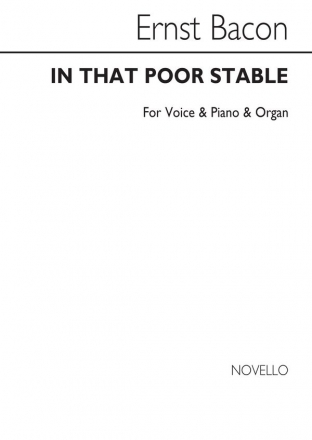 Ernst Bacon, In That Poor Stable Unison Voices Chorpartitur