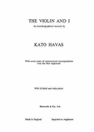 Kato Havas: The Violin And I Violin Instrumental Tutor