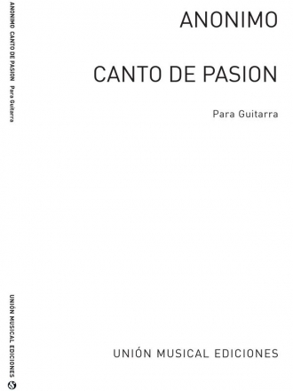 Canto De Pasion Gitarre Buch