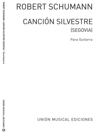 Robert Schumann, Cancion Silvestre Gitarre Buch