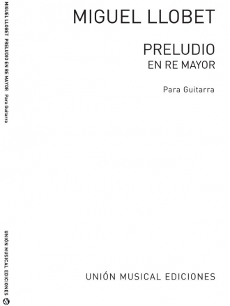 Preludio En Re Mayor D Major Gitarre Buch