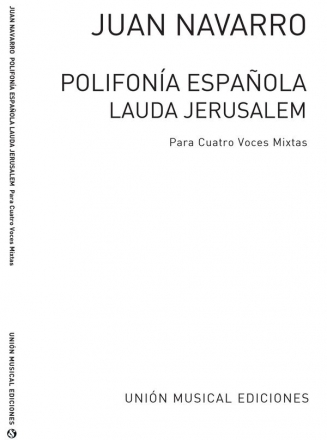 Navarro: Lauda Jerusalem Salmo for 4 V.M Vocal Buch