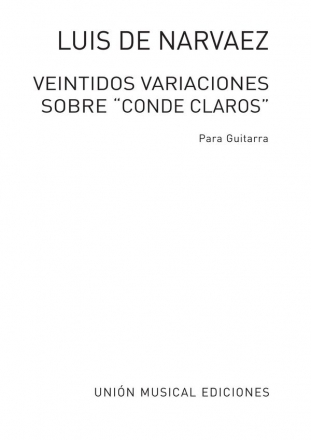 Veintidos Variaciones Sobre Conde Claros Gitarre Buch