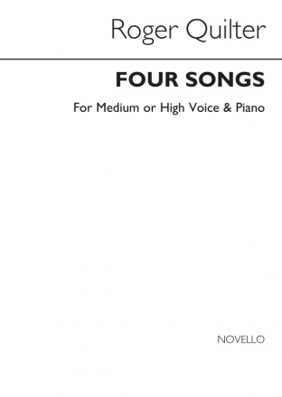 Roger Quilter, Four Songs Of Mirza Schaffy (Medium/High Voice) Medium High Voice and Piano Buch