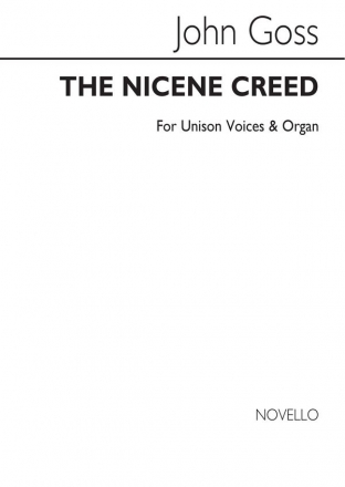 John Goss, The Nicene Creed Organ Unison Voice Organ Accompaniment Chorpartitur