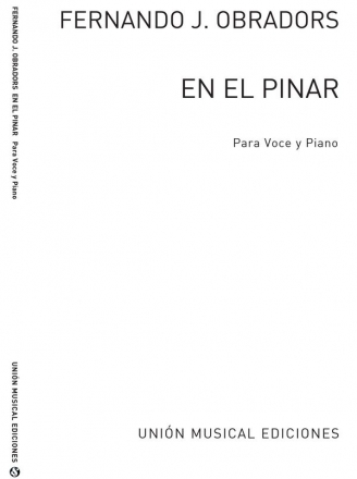 En El Pinar Vocal and Piano Buch