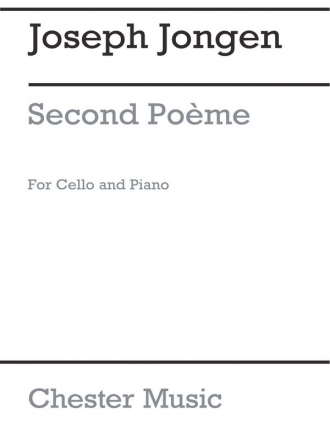 Joseph Jongen: Second Poeme Op. 46 Cello, Piano Accompaniment Instrumental Work