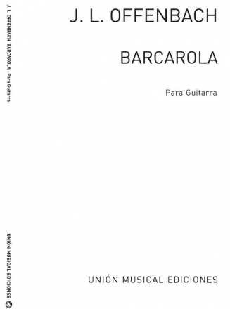 Jacques Offenbach, Barcarola De Los Cuentos De Hoffmann Gitarre Buch