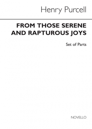 Henry Purcell, From Those Serene And Rapturous Joys SATB and String Ensemble Partitur