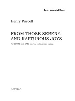 Henry Purcell, From Those Serene And Rapturous Joys SATB and String Ensemble Stimmen-Set