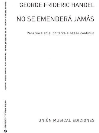 No Se Enmendara Jamas Cntt Espnl Vocal and Guitar Buch