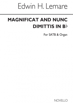 Edwin Lemare, Magnificat And Nunc Dimittis In B Flat SATB and Organ Chorpartitur