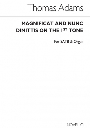 Thomas Adams, Magnificat and Nunc Dimittis (Gregorian Tones) SATB and Organ Chorpartitur