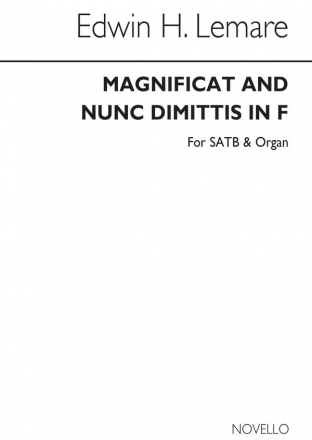 Edwin Lemare, Magnificat And Nunc Dimittis In F (Cocks Edition) SATB and Organ Chorpartitur