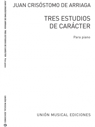 Juan Crisostomo Arriaga, Tres Estudios Piano Klavier Buch